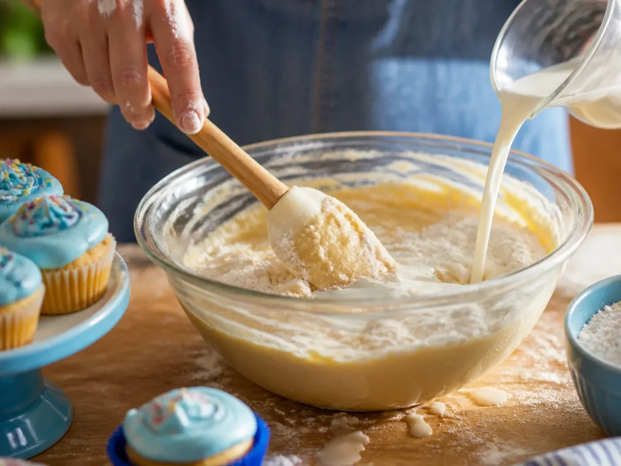 bluey cupcake cake ideas recipe step 4