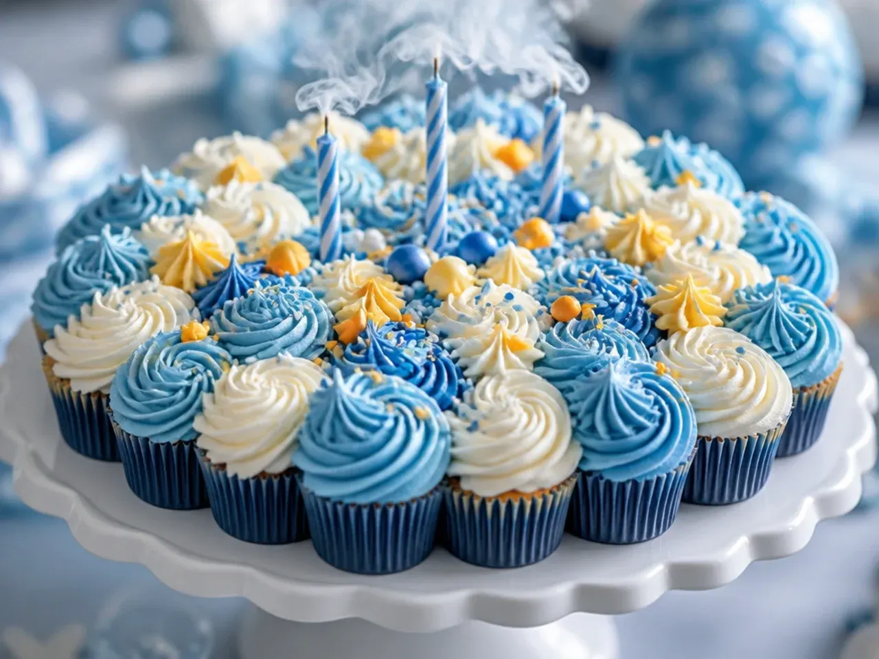 Unfrosted cupcakes cooling before being frozen for later decorating