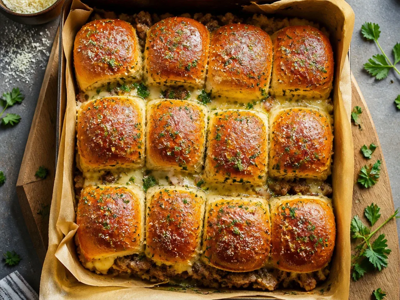 Budget-friendly cheeseburger sliders made with grated block cheddar