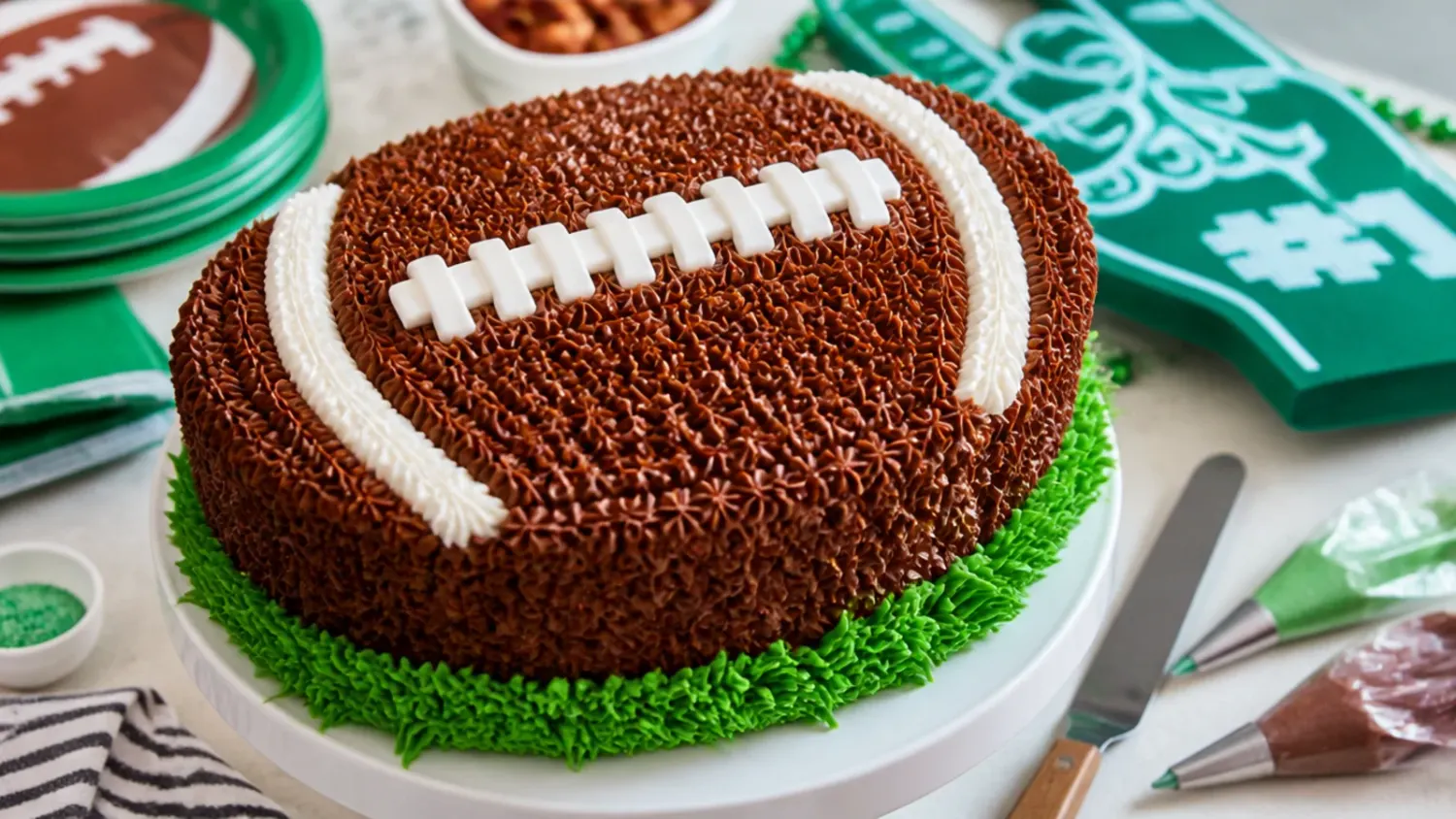 buttercream football cake — 6 Steps to an Easy Buttercream Football Cake
