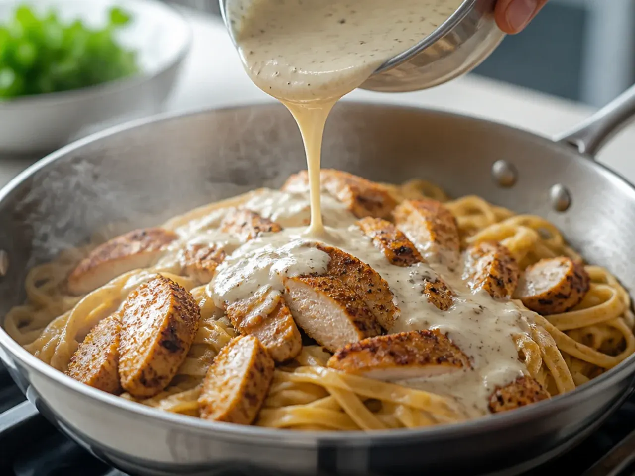 cajun chicken alfredo recipe step 2