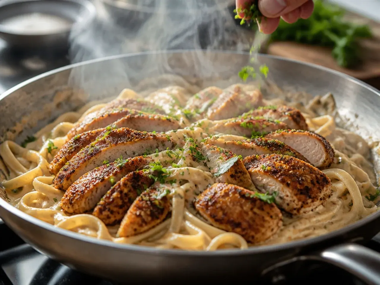 cajun chicken alfredo recipe step 7