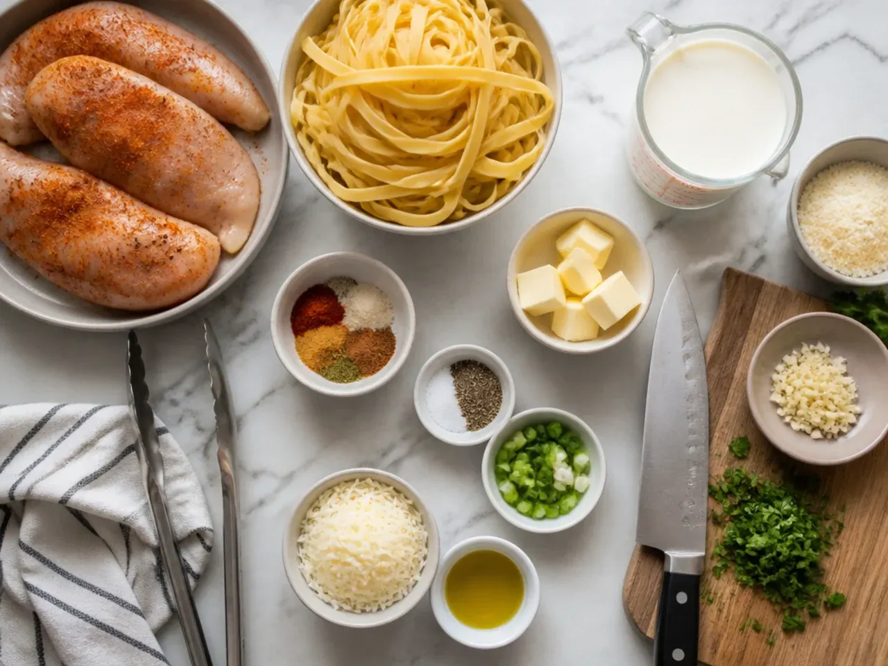 Hand grating fresh Parmesan cheese over a pot of cajun alfredo sauce