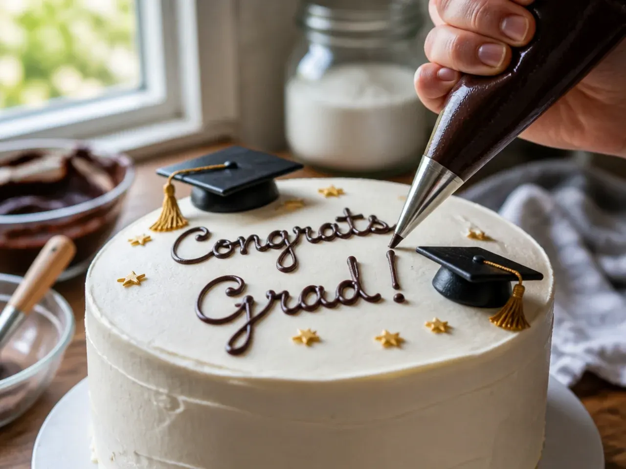 cake graduation ideas recipe step 7