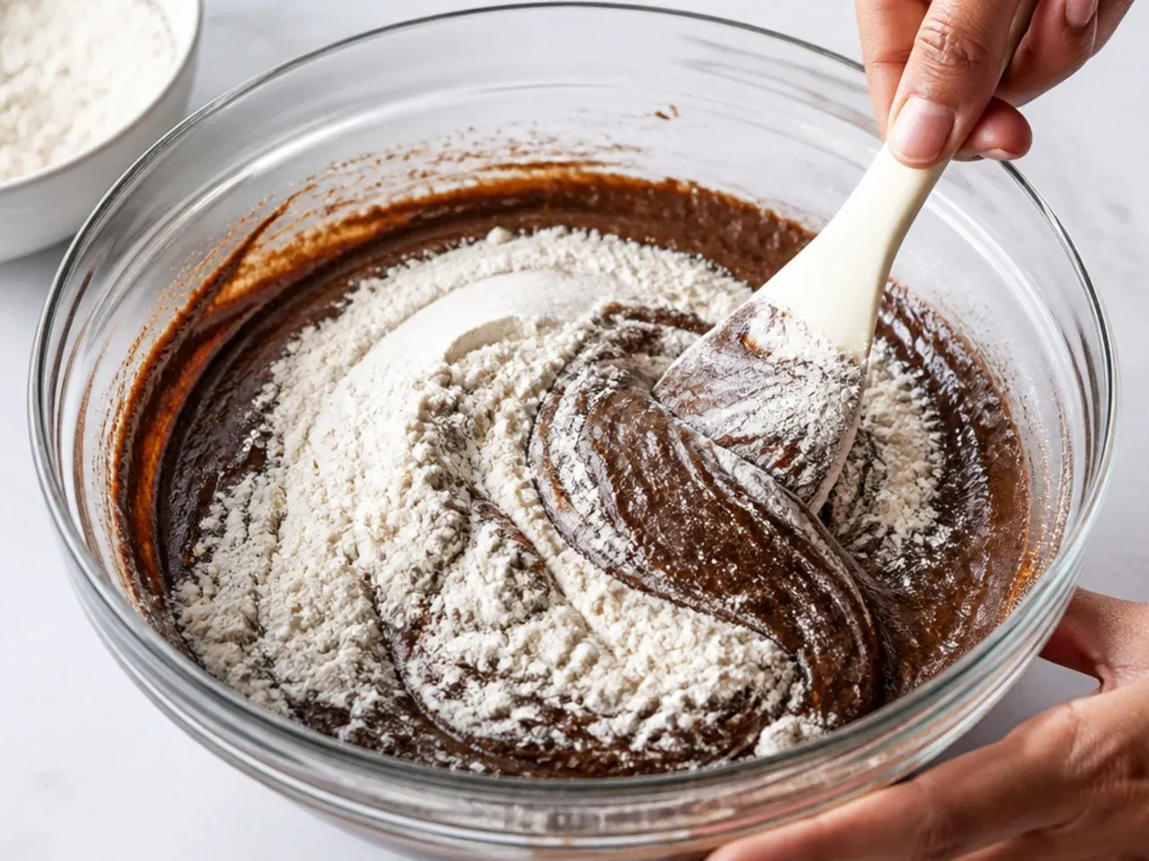 caribbean black cake — step 6: fold in the dry ingredients