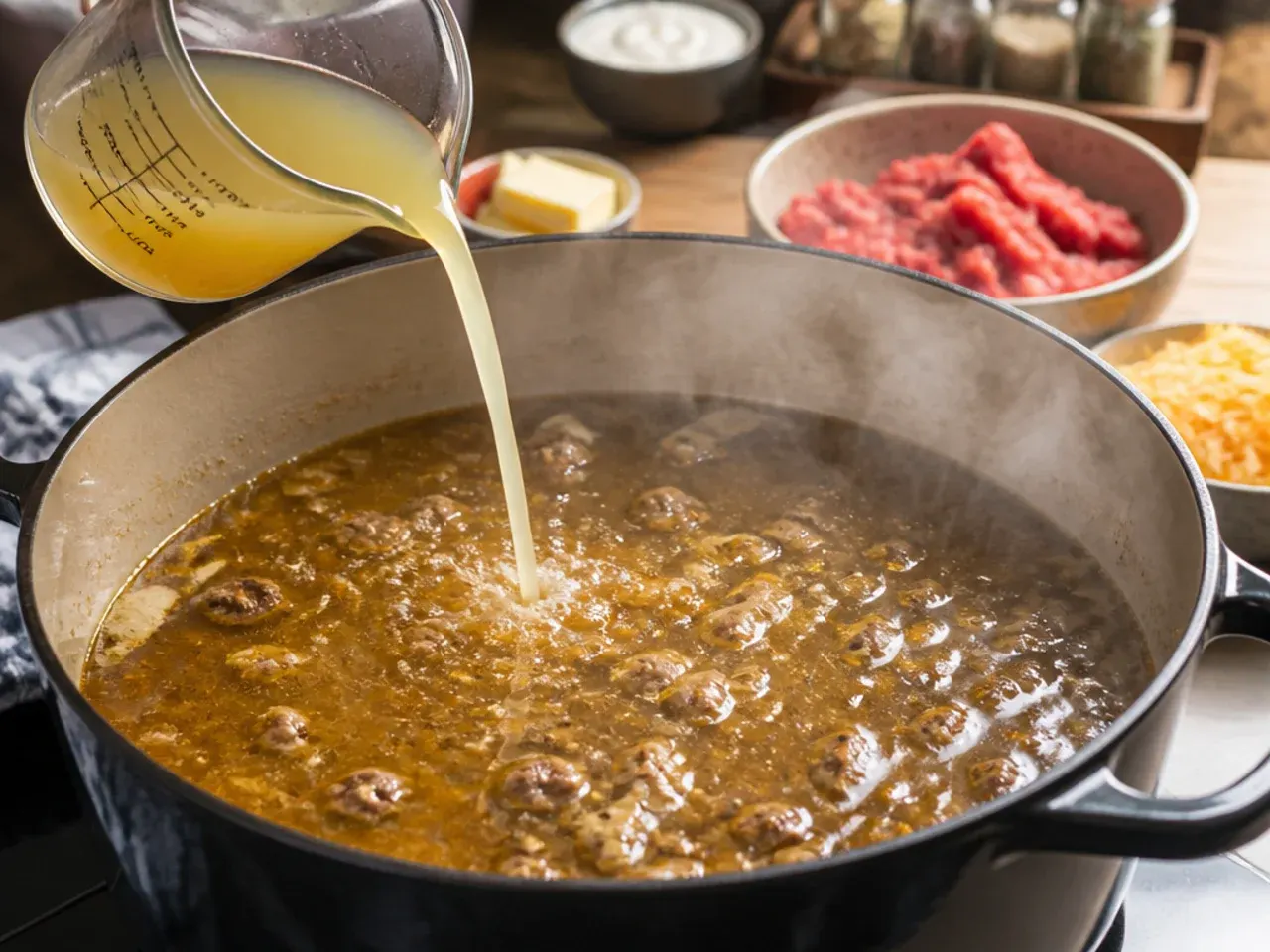 carnivore cheeseburger soup recipe step 3