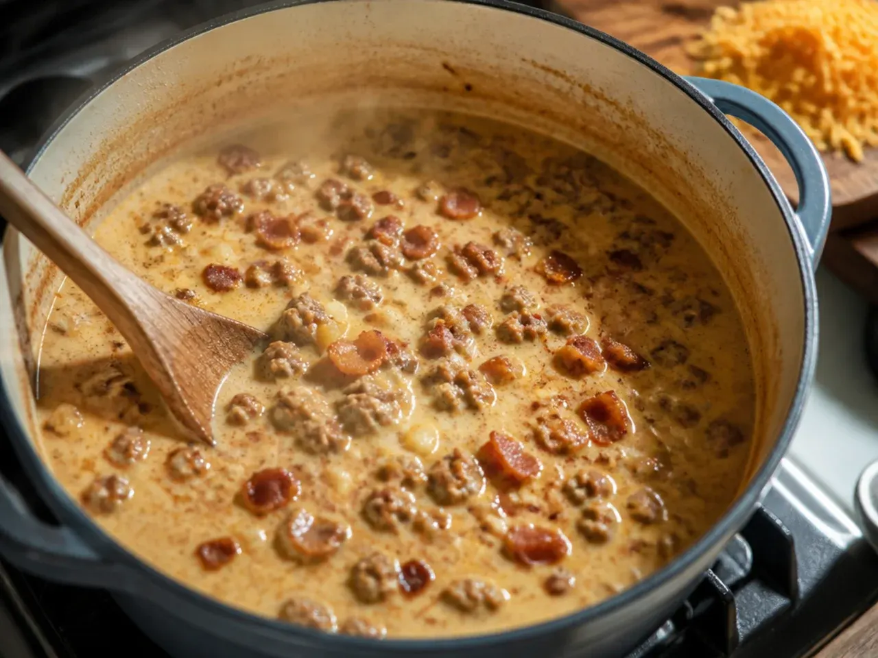 carnivore cheeseburger soup recipe step 4