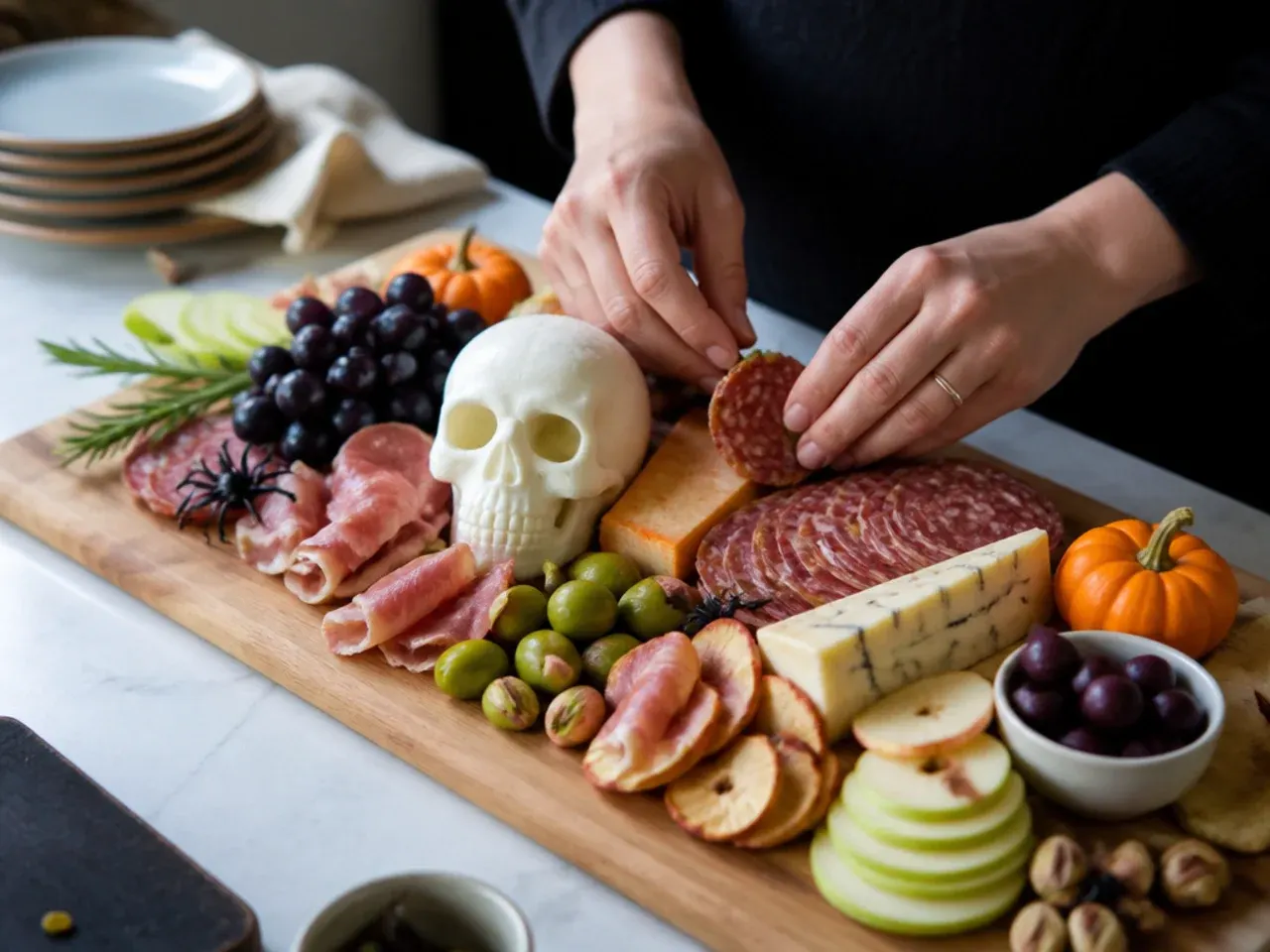 charcuterie board halloween ideas recipe step 1