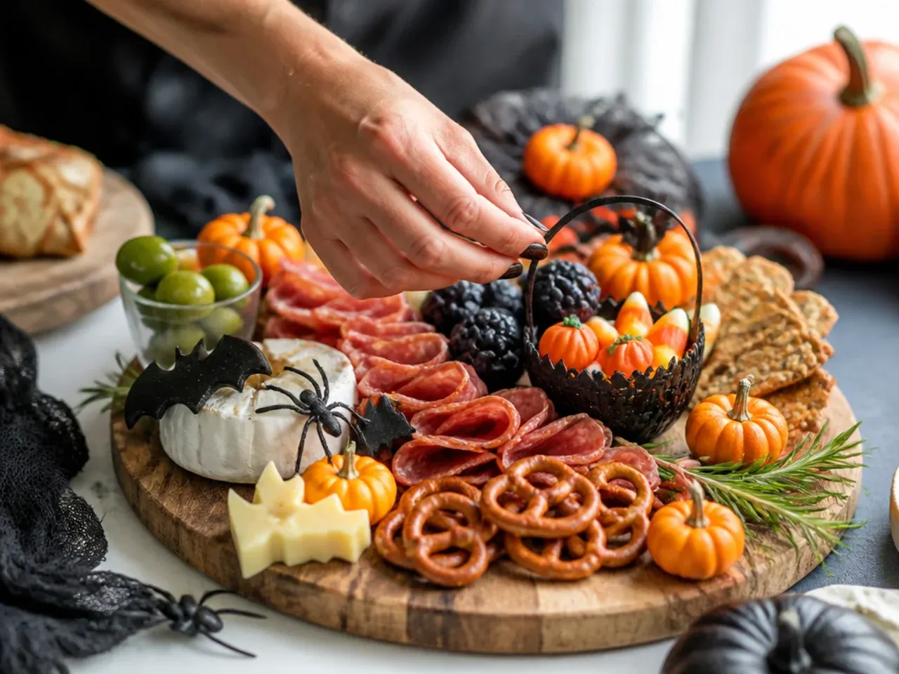 charcuterie board halloween recipe step 6