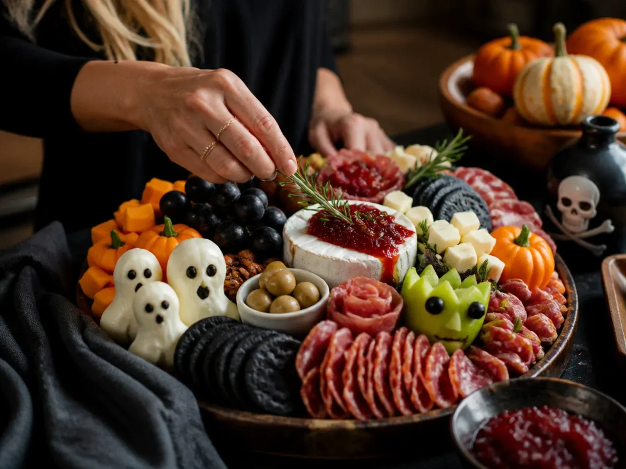 charcuterie board halloween recipe step 7