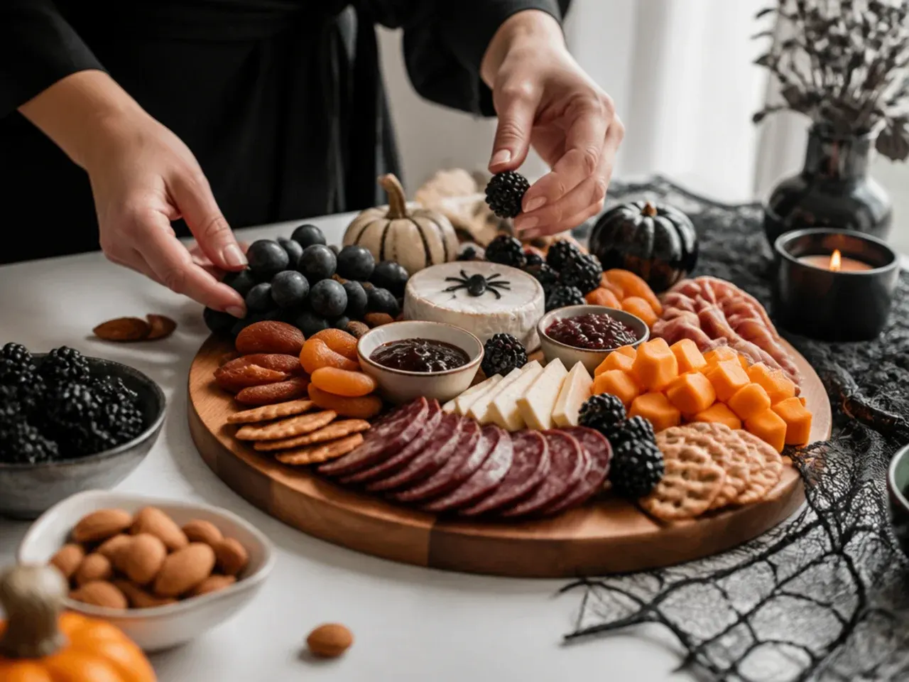 charcuterie board ideas halloween recipe step 1