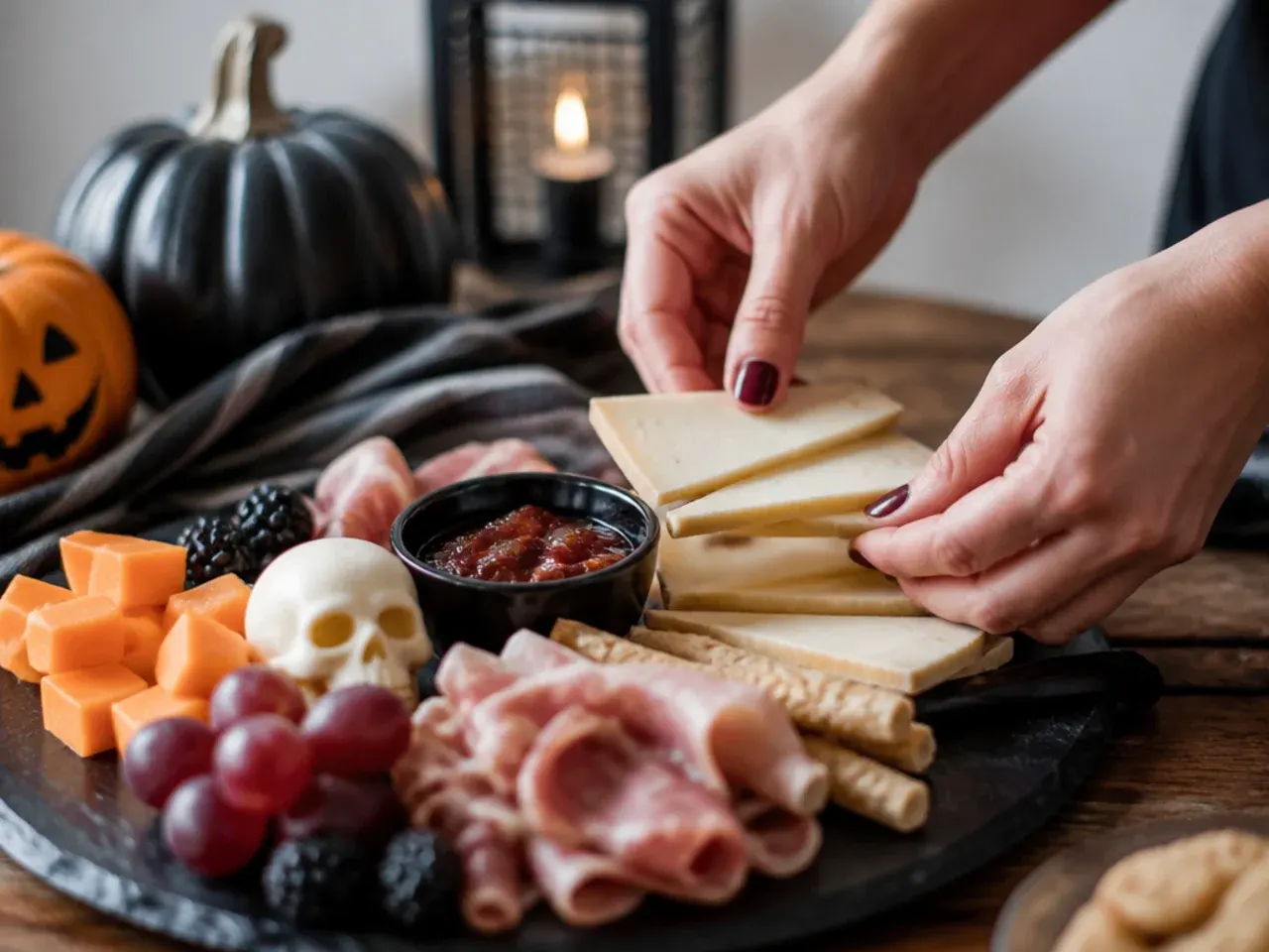 charcuterie board ideas halloween recipe step 3