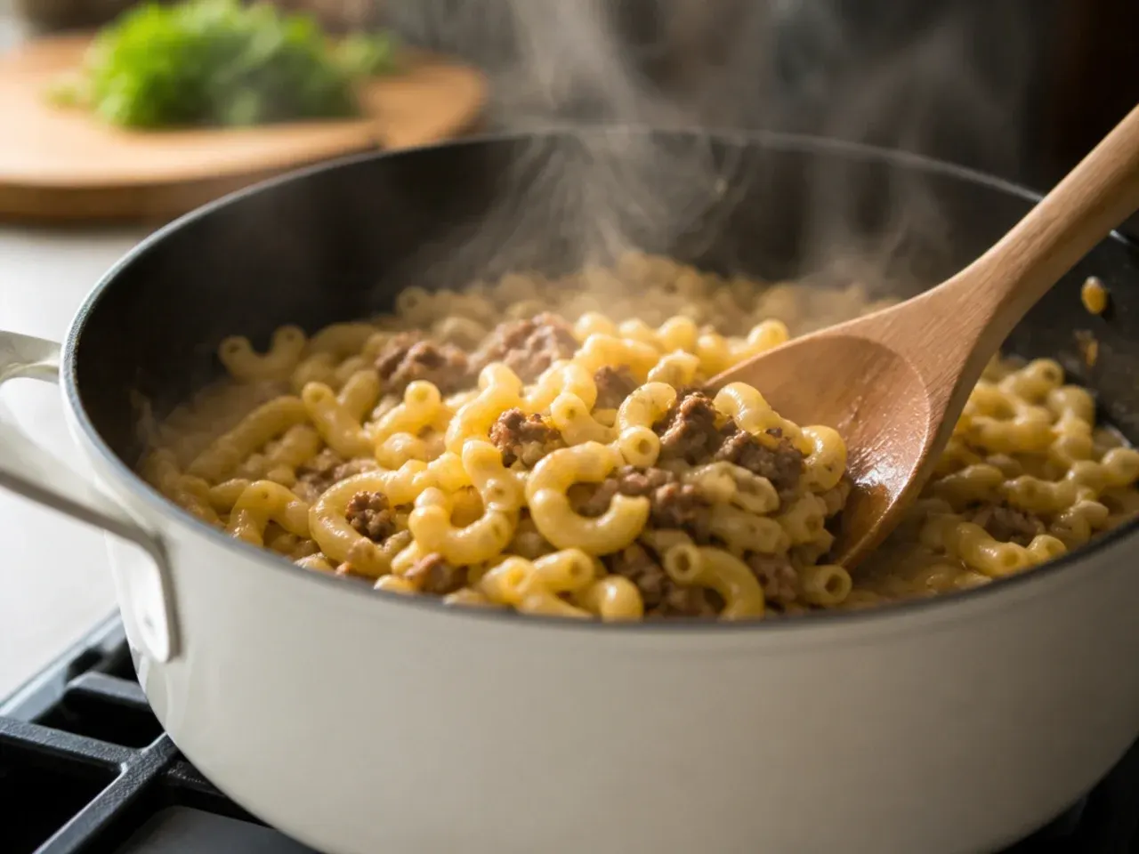 cheeseburger macaroni soup recipe step 5