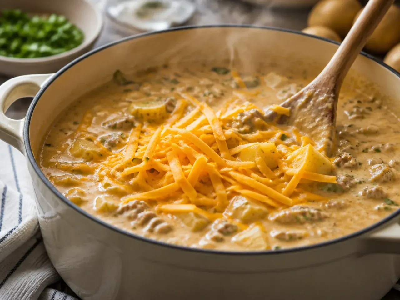 cheeseburger potato soup recipe step 6