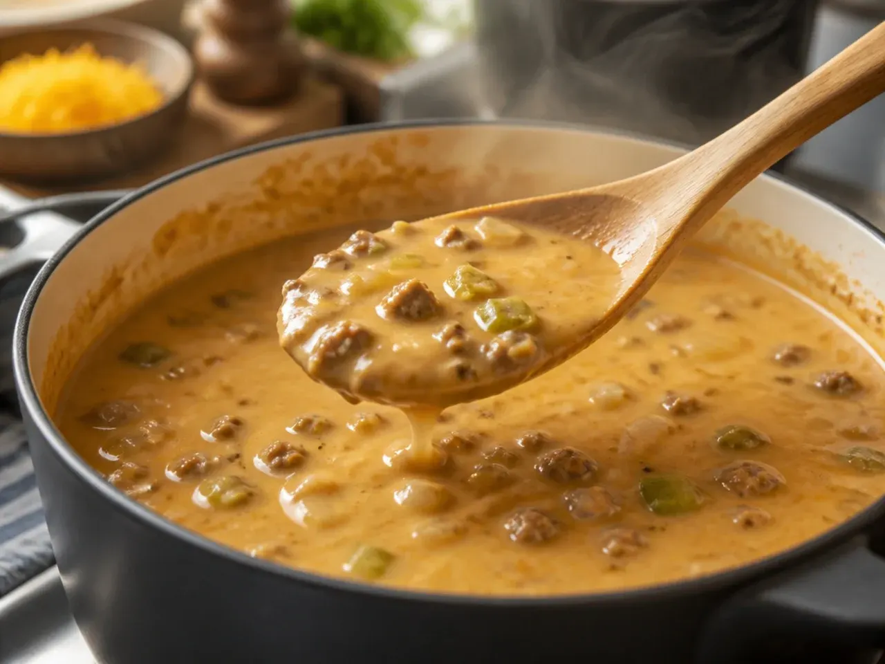 cheeseburger soup recipe recipe step 5