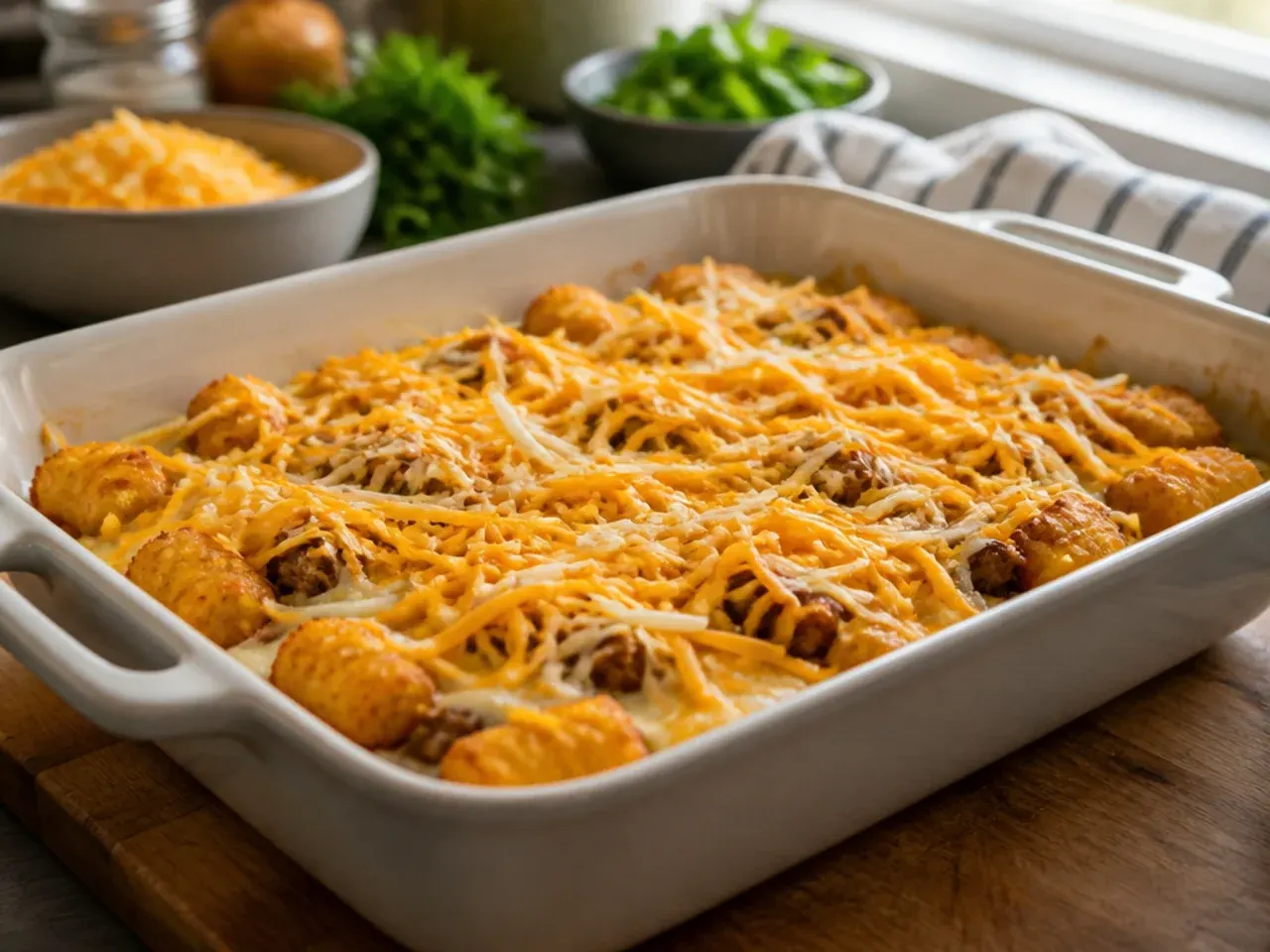 cheeseburger tater tot casserole recipe step 5