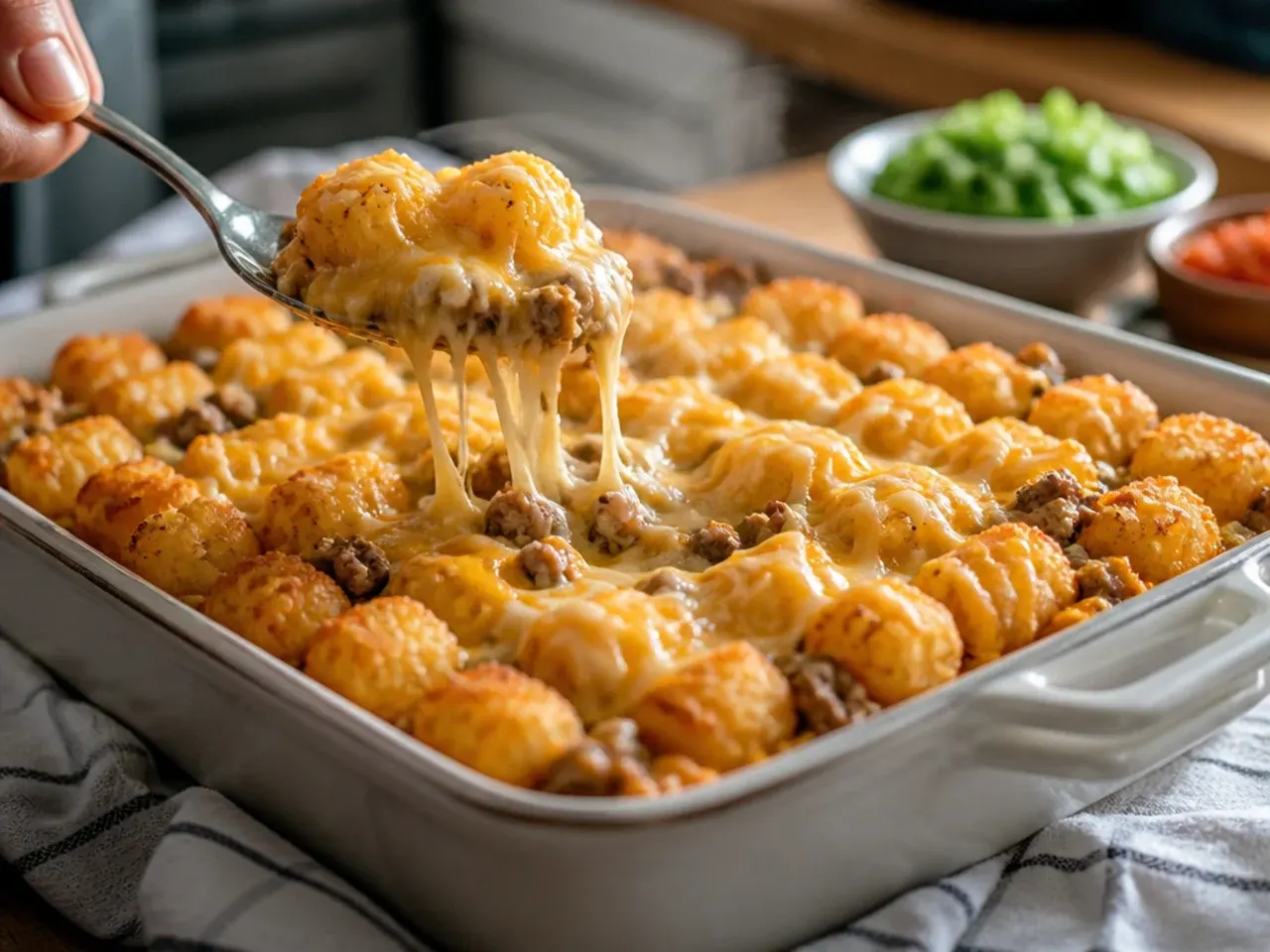 cheeseburger tater tot casserole recipe step 7