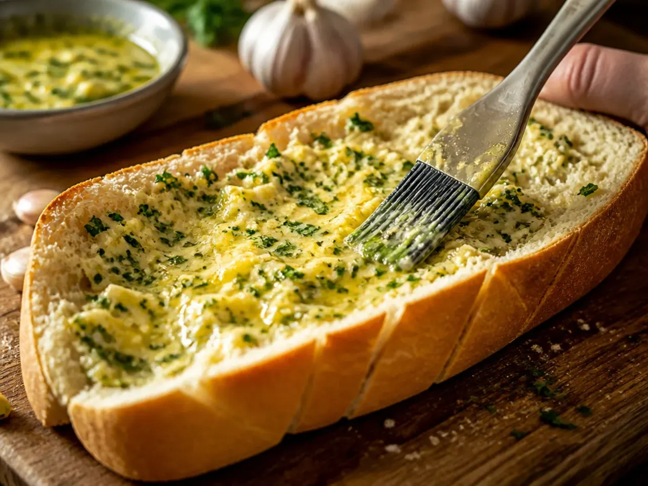 cheesy garlic bread recipe step 1