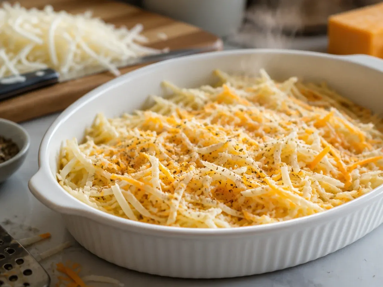 cheesy hashbrown casserole recipe step 1