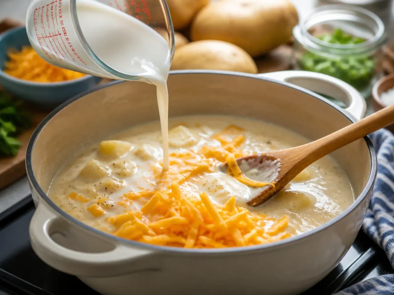 cheesy potato soup recipe step 6