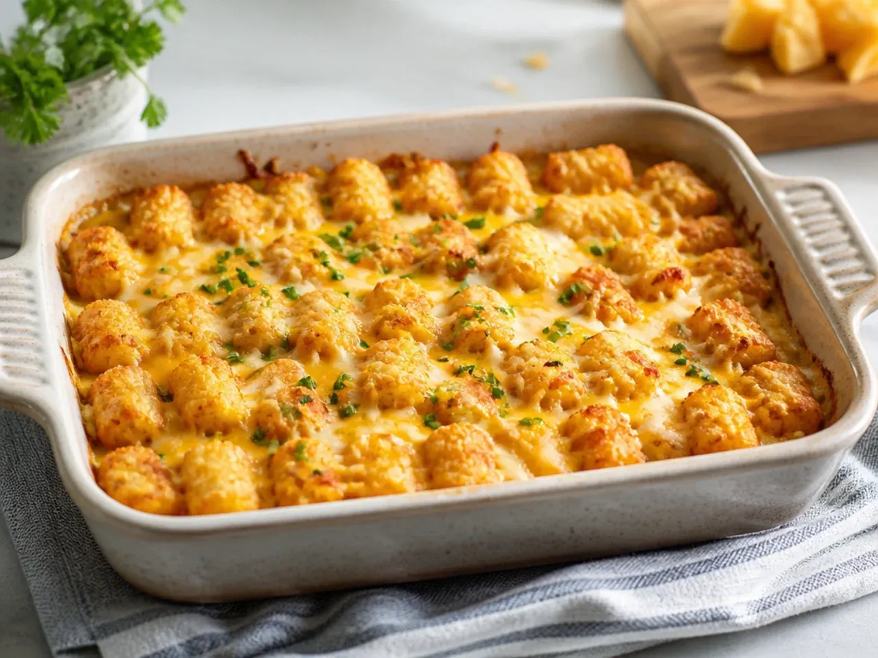 cheesy tater tot casserole recipe step 6