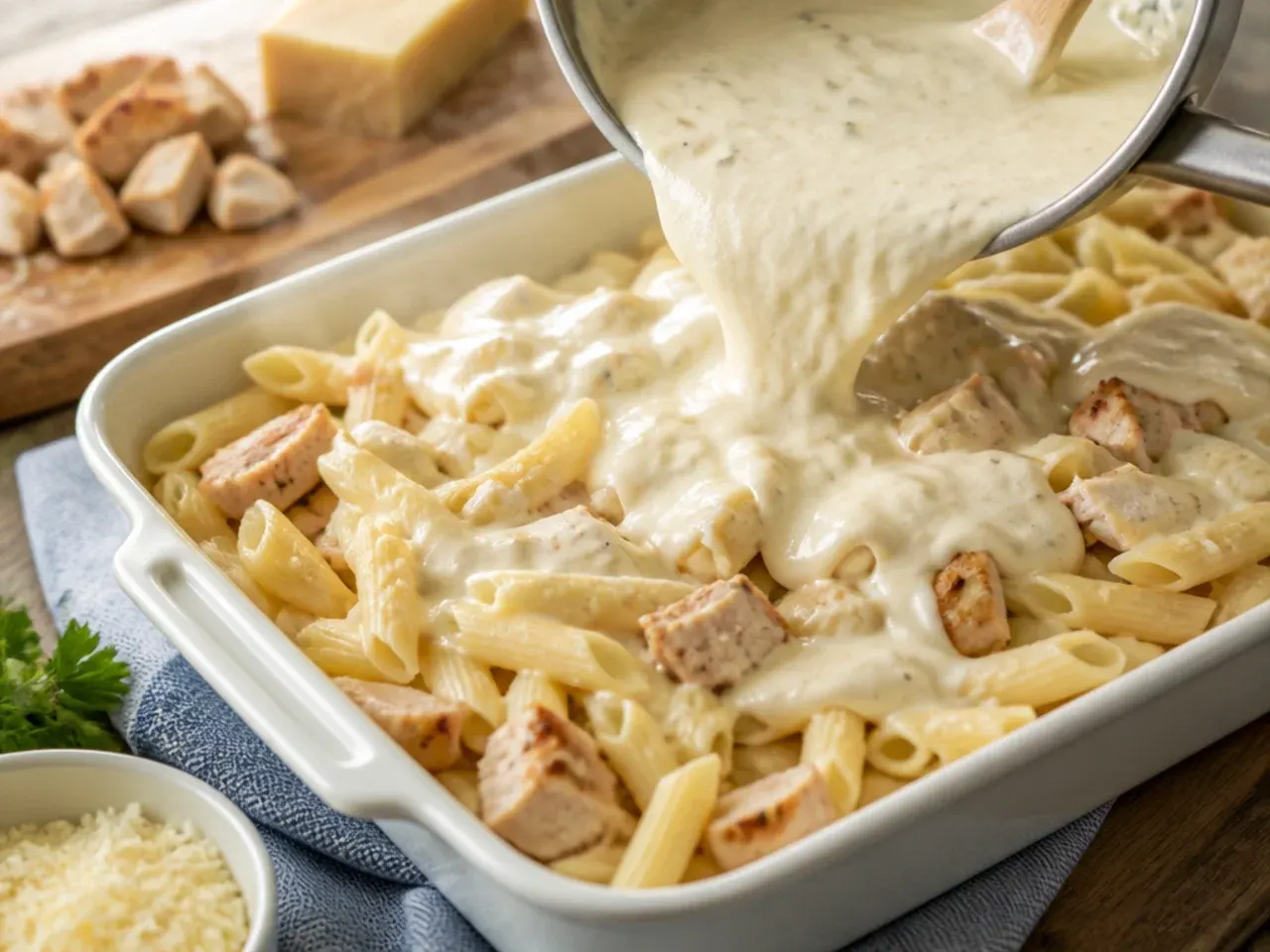 chicken alfredo bake recipe step 5