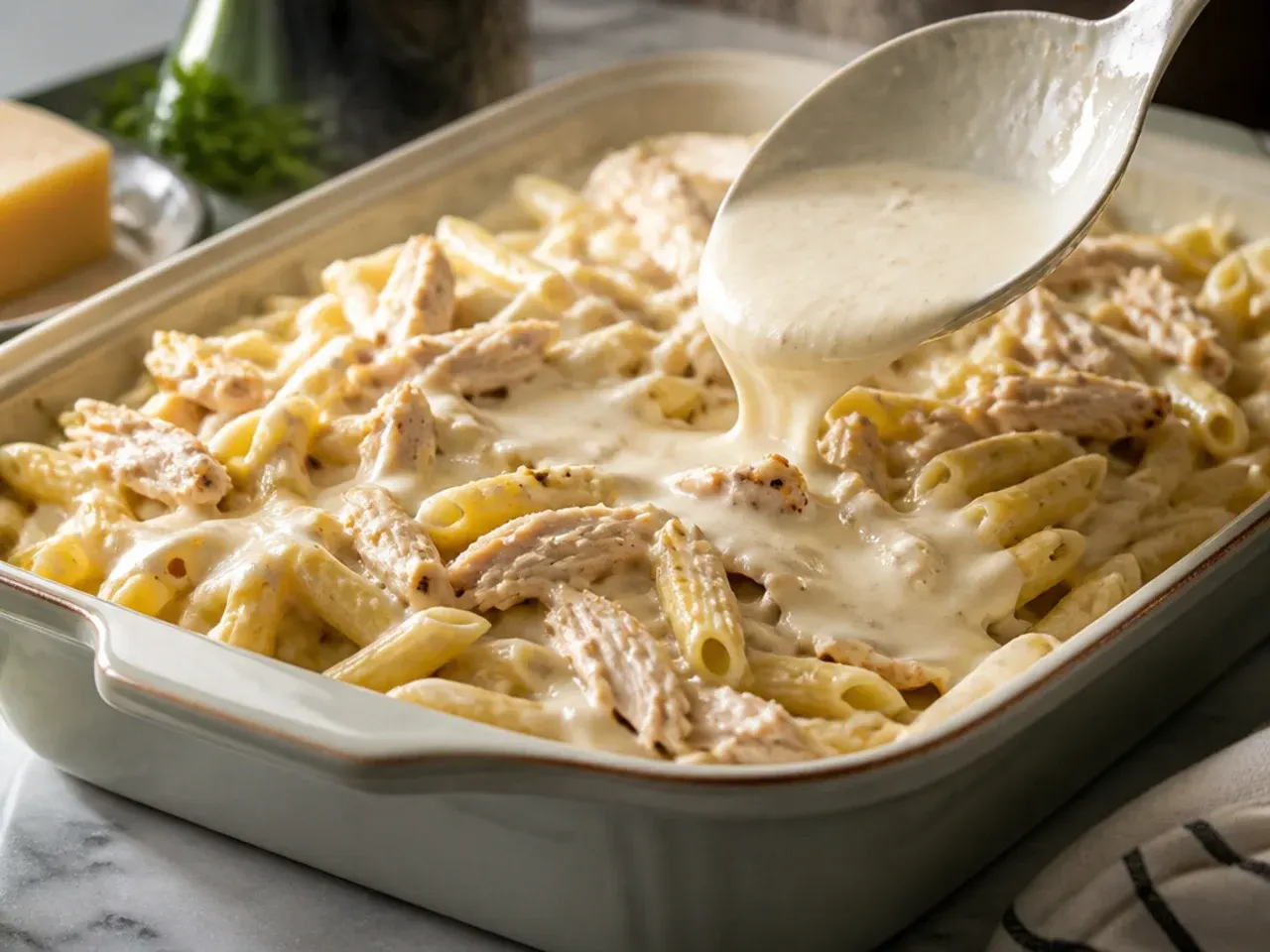 chicken alfredo bake recipe step 6