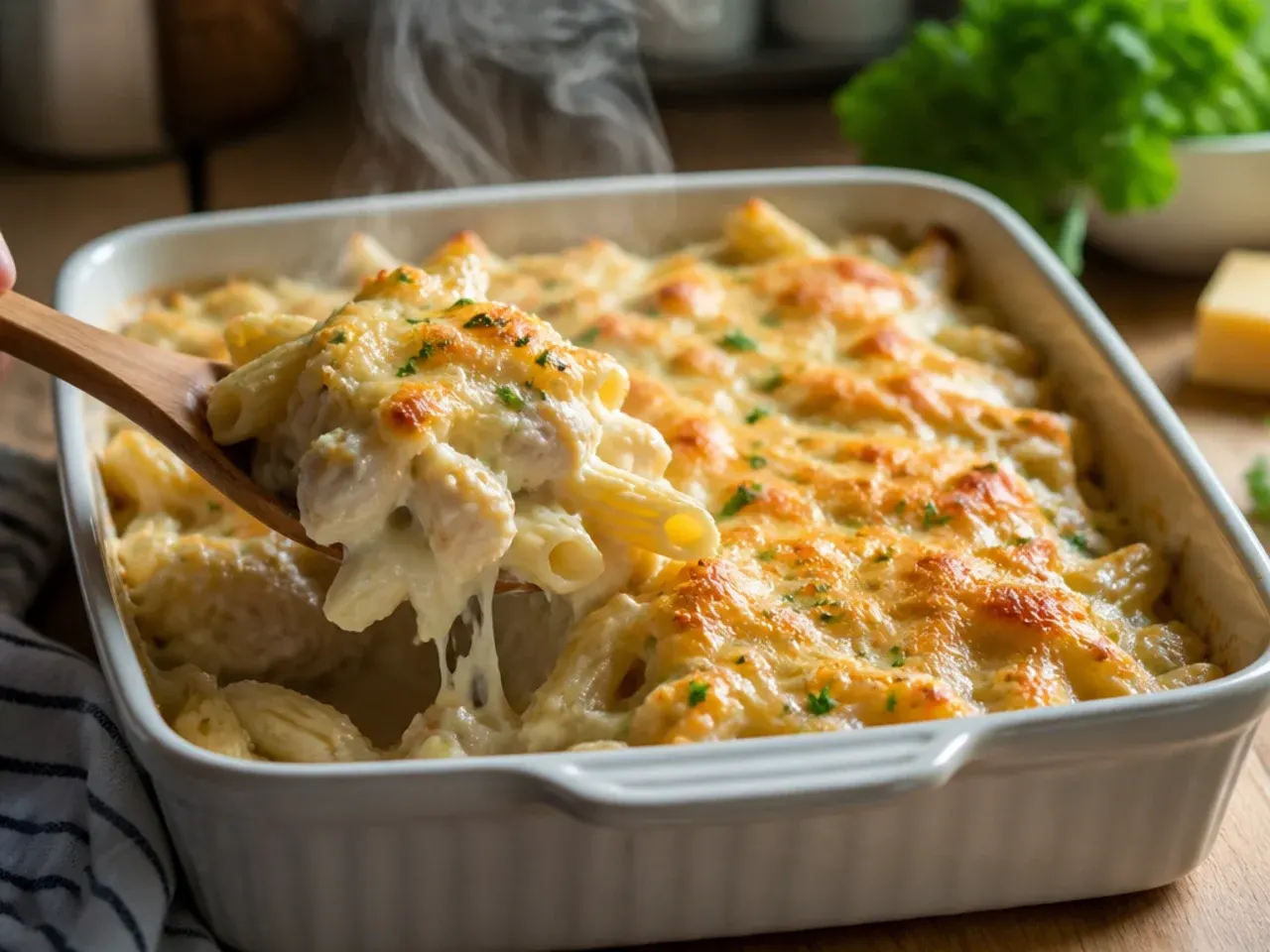 chicken alfredo casserole recipe step 7