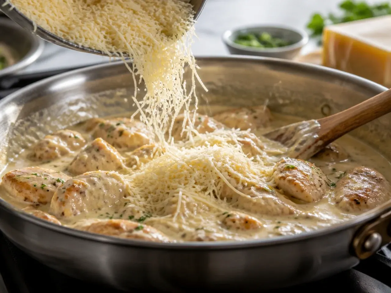 chicken alfredo recipe recipe step 5