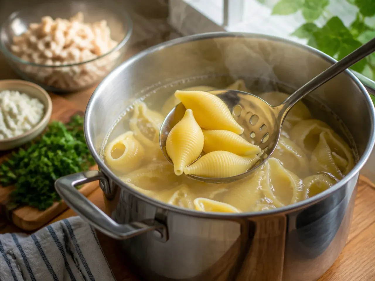 chicken alfredo stuffed shells recipe step 1