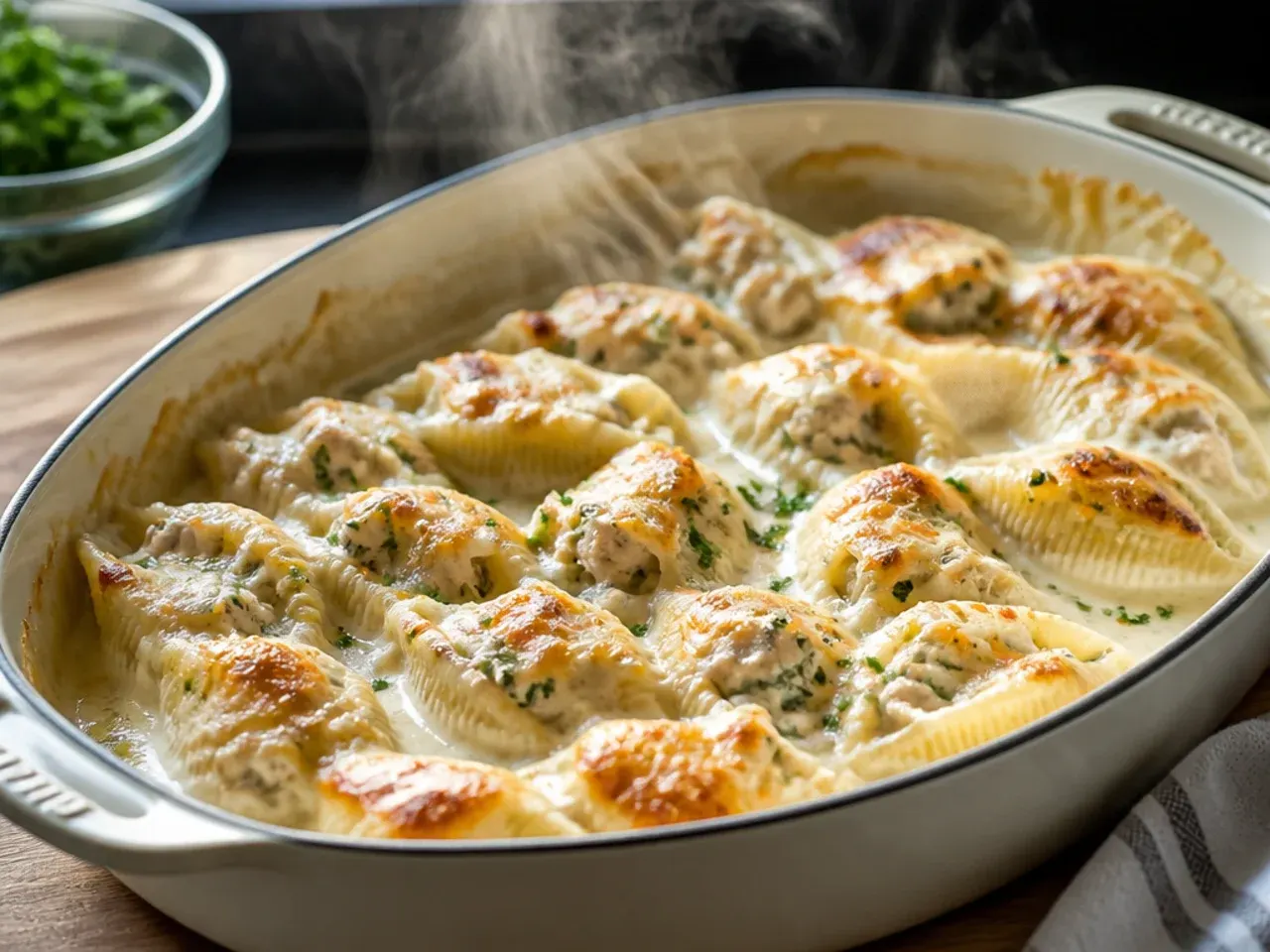 chicken alfredo stuffed shells recipe step 7