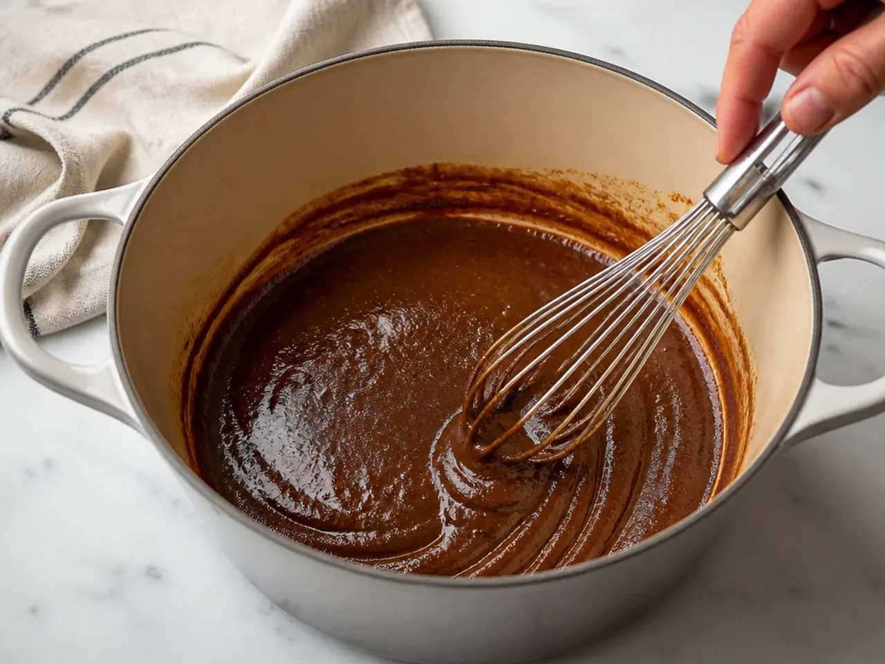 chicken and sausage gumbo — step 2: make the dark roux