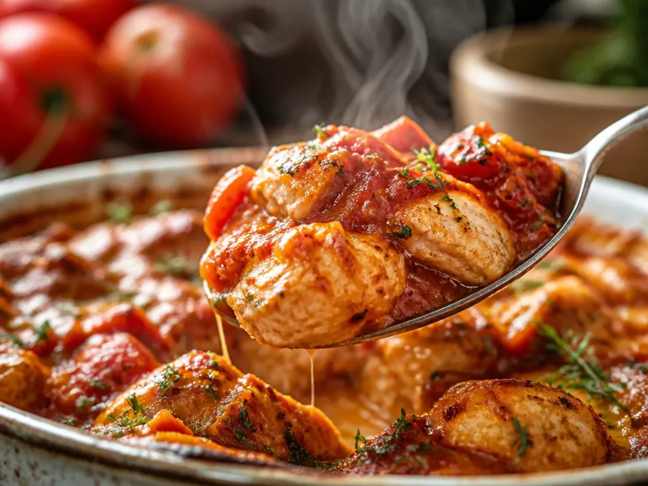 Chicken breast being pounded to an even thickness under cling film