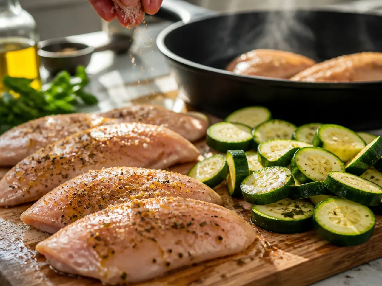 chicken and zucchini recipes recipe step 1