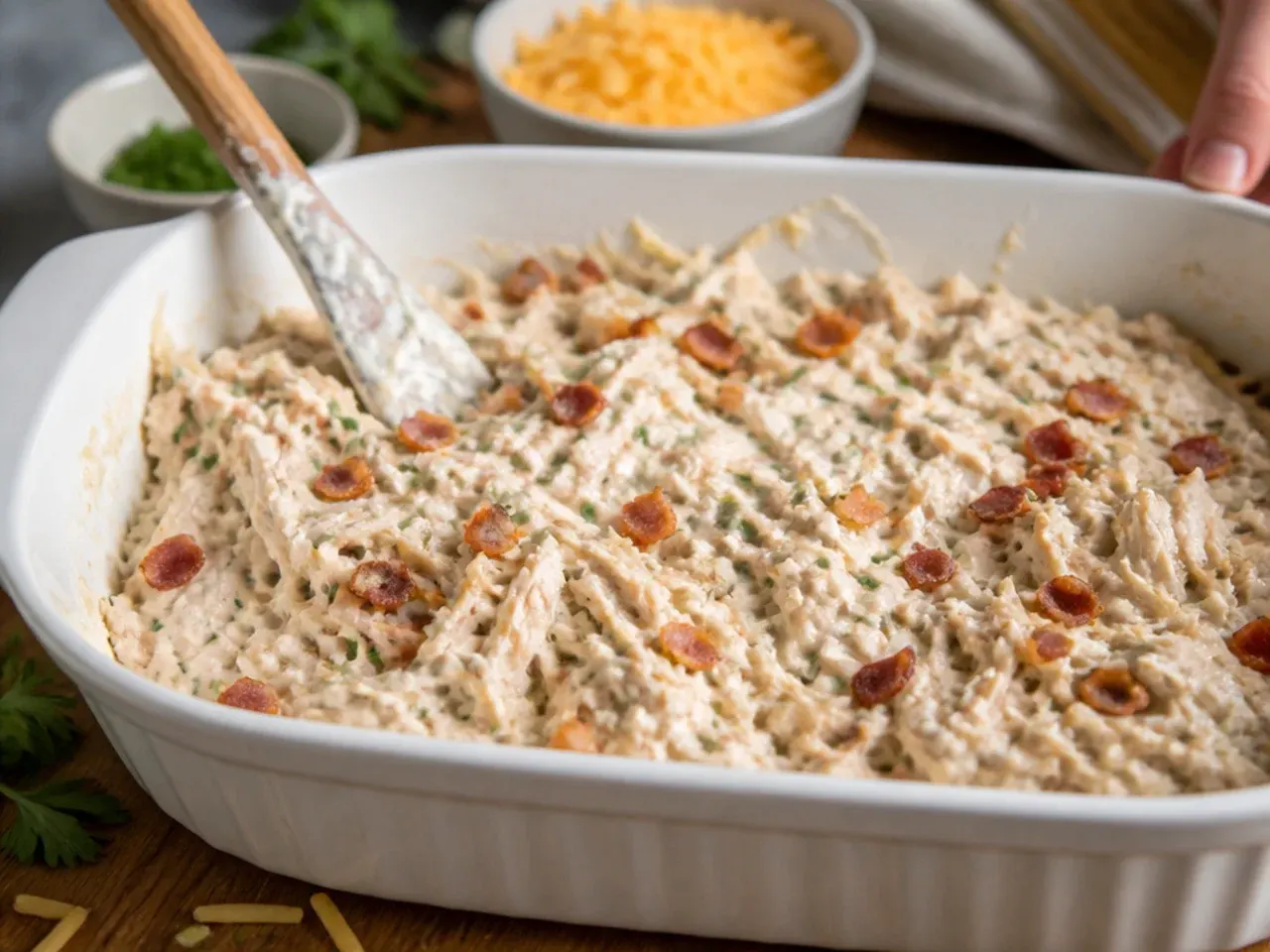 chicken bacon ranch tater tot casserole recipe step 4