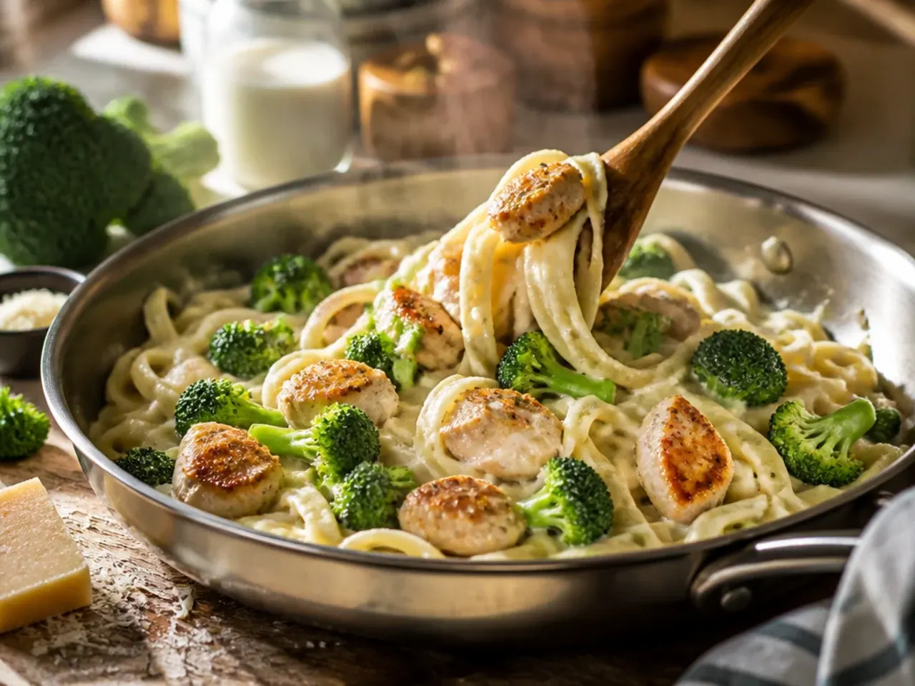 chicken broccoli alfredo recipe step 6