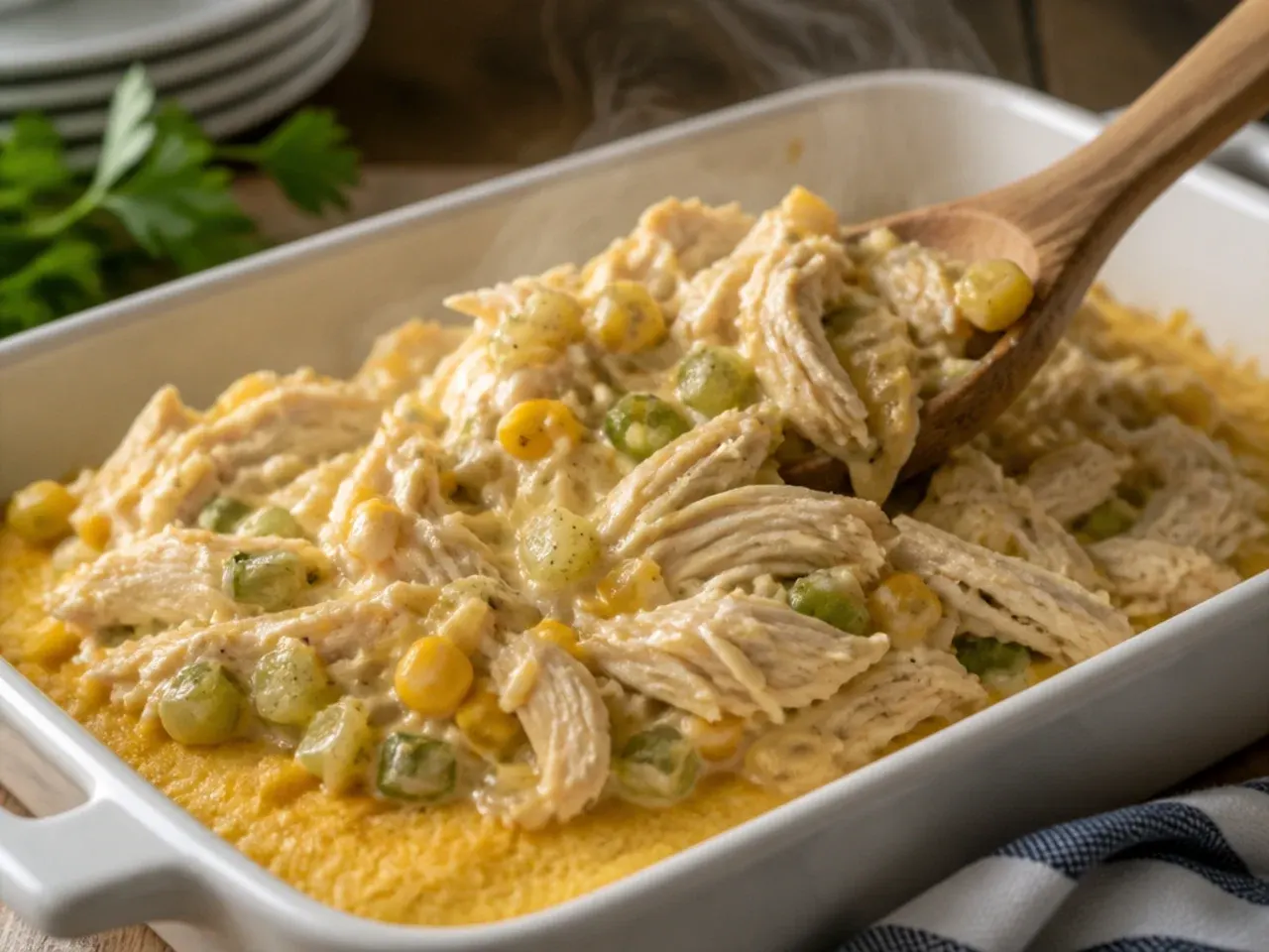 chicken cornbread casserole recipe step 12