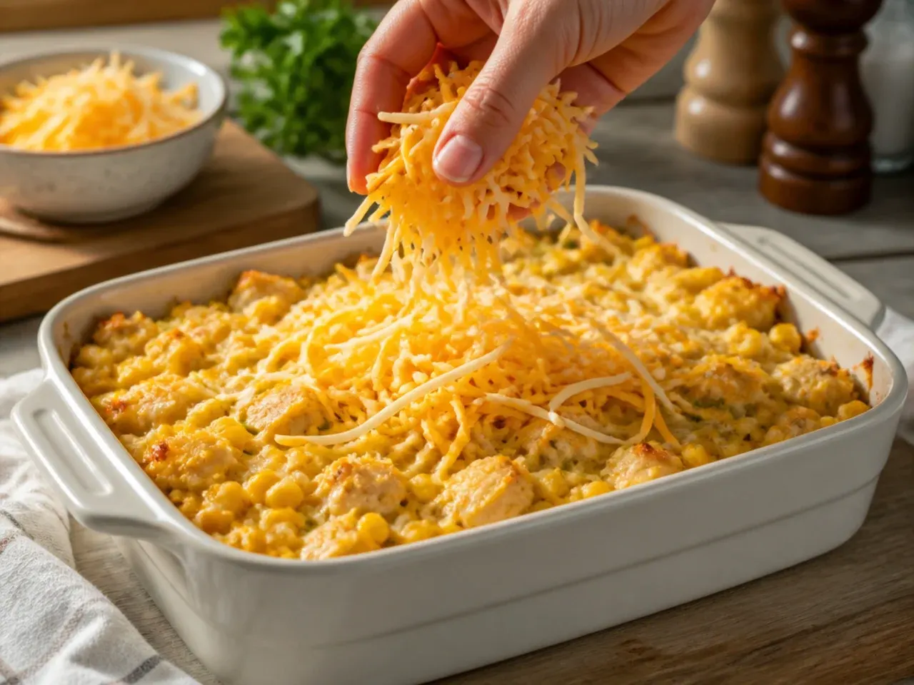 chicken cornbread casserole recipe step 14