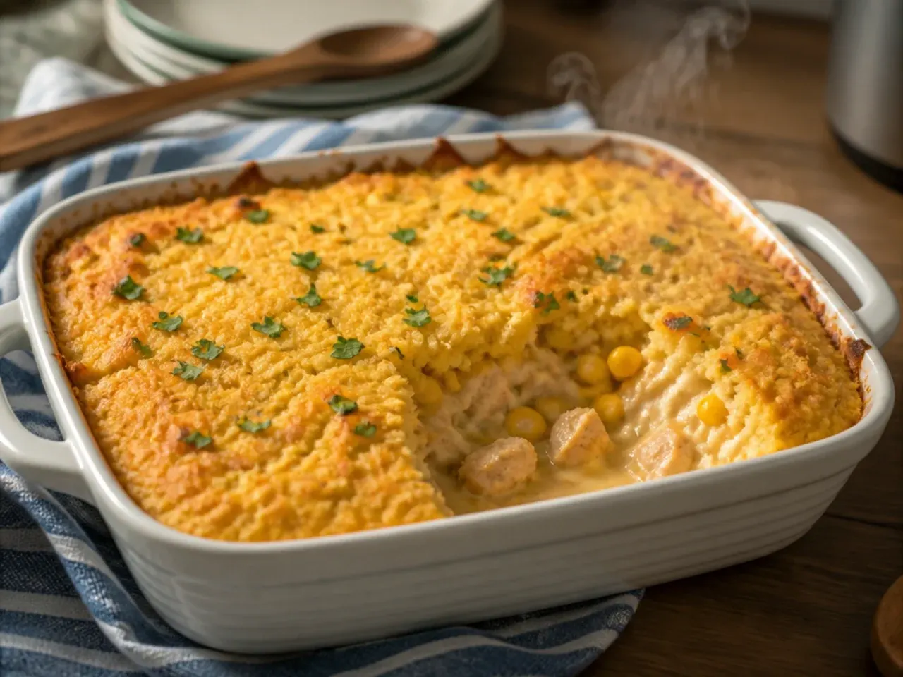 chicken cornbread casserole recipe step 17