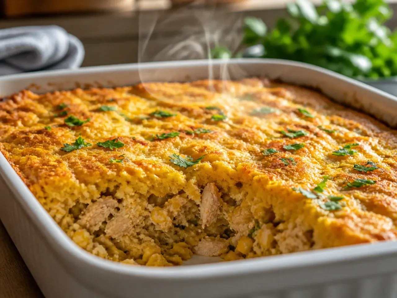 chicken cornbread casserole recipe step 19