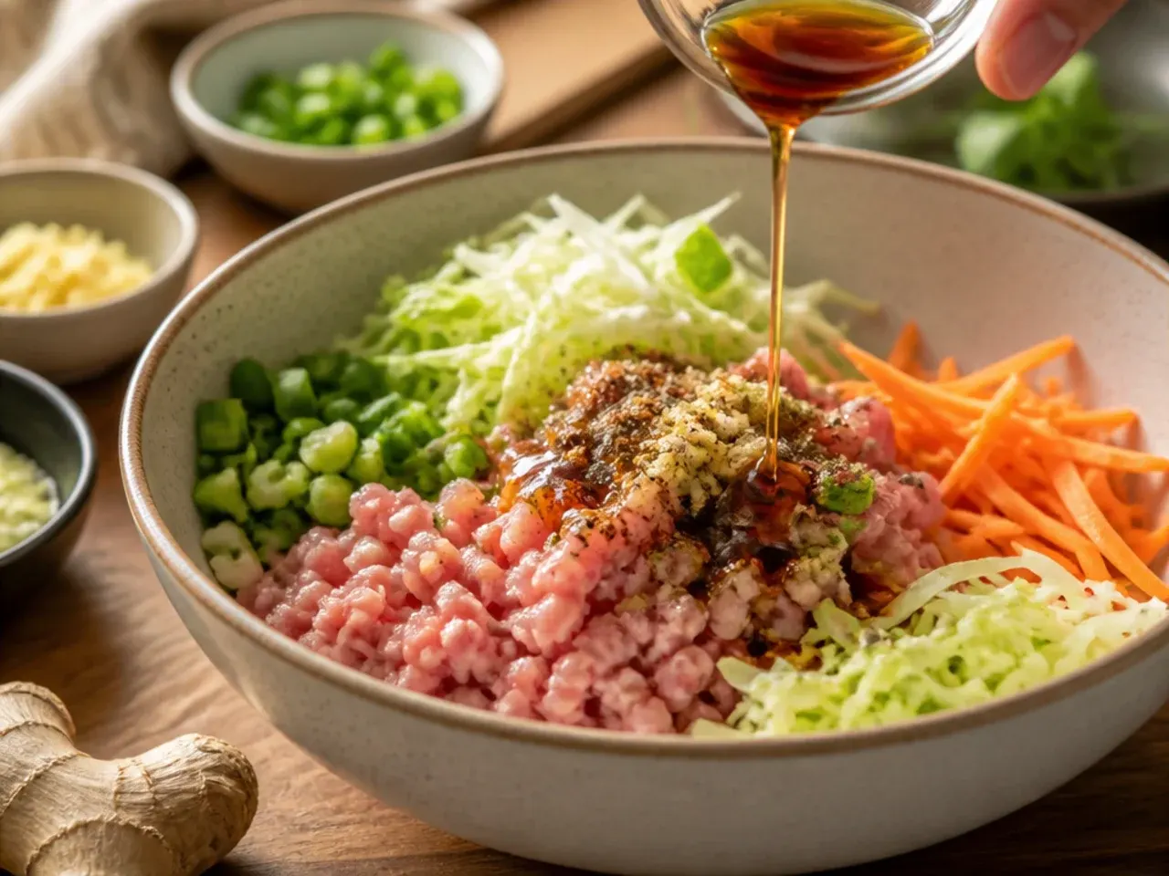 chicken egg roll in a bowl recipe step 1