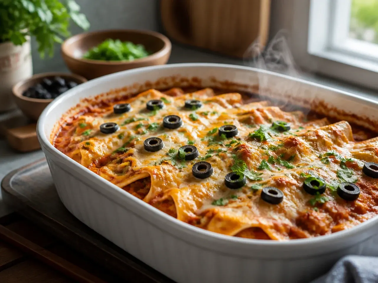 chicken enchilada casserole easy recipe step 6