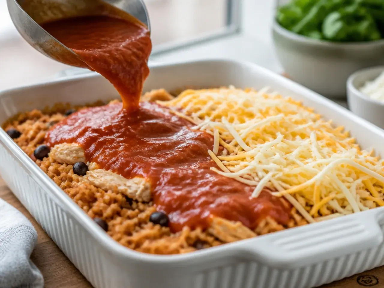 chicken enchilada rice casserole recipe step 4