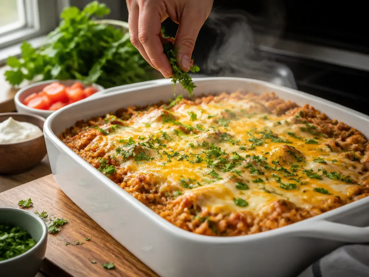 chicken enchilada rice casserole recipe step 7