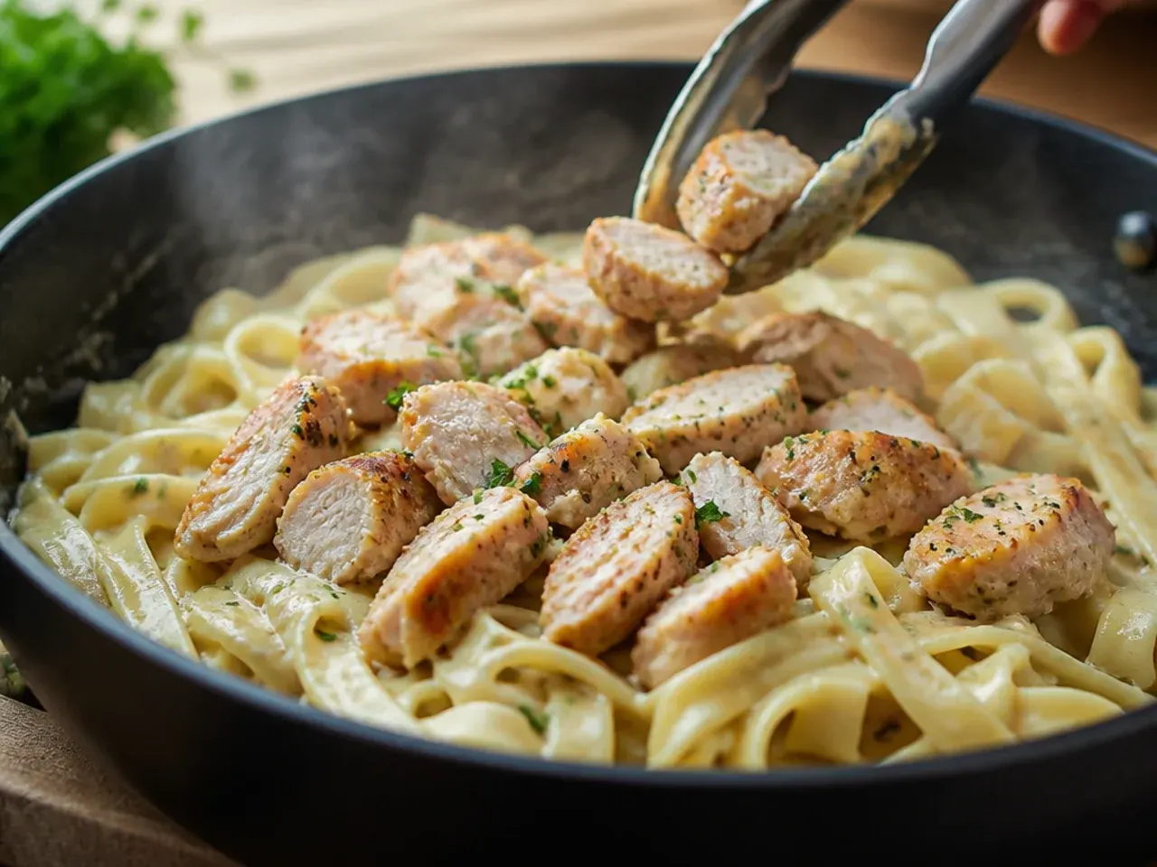 chicken fettuccine alfredo recipe step 7