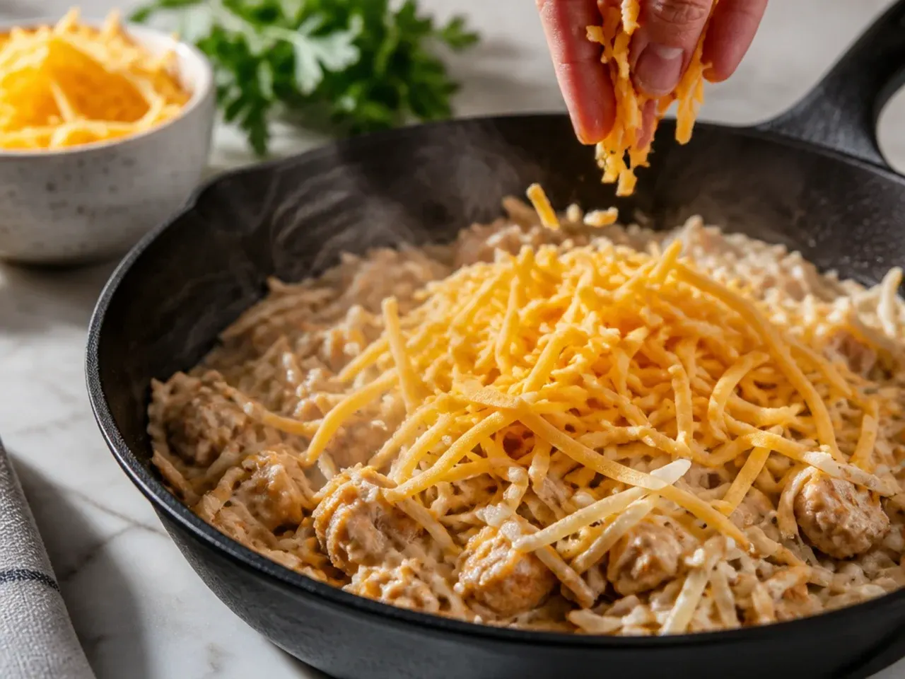 chicken hashbrown casserole recipe step 1