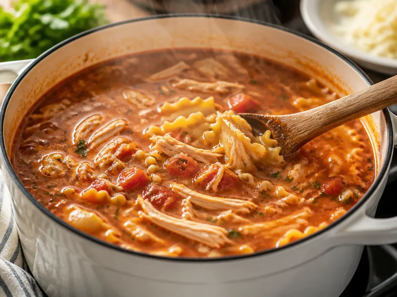 chicken lasagna soup recipe step 4