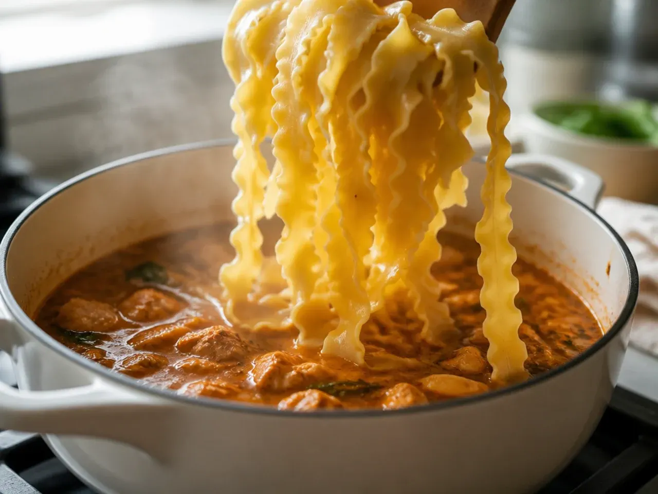 chicken lasagna soup recipe step 5