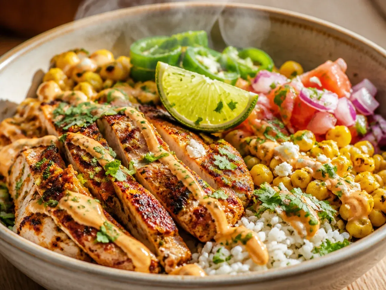 Chipotle-marinated chicken searing in a cast iron skillet with a smoky char