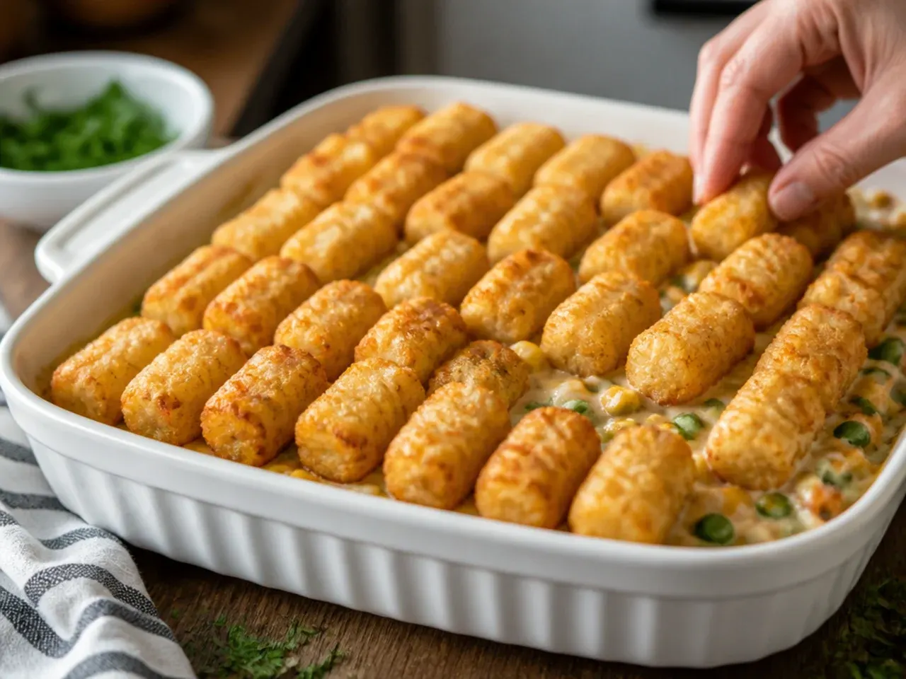chicken tater tot casserole recipe step 6